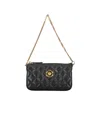 Versace Medusa Quilted Leather Pochette In Black