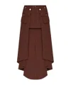 Versace Zippered Skirt In Red