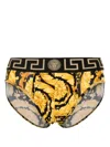 Versace Greca Border Briefs In Nero