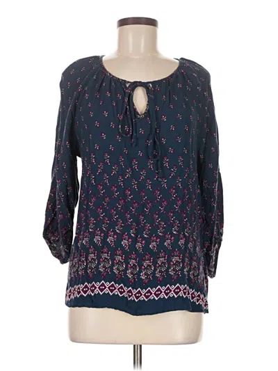 Pre-owned Verse 3/4 Sleeve Blouse In Blue