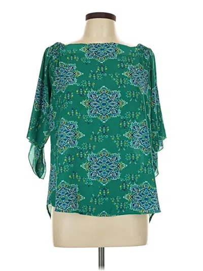Pre-owned Verse 3/4 Sleeve Blouse In Green