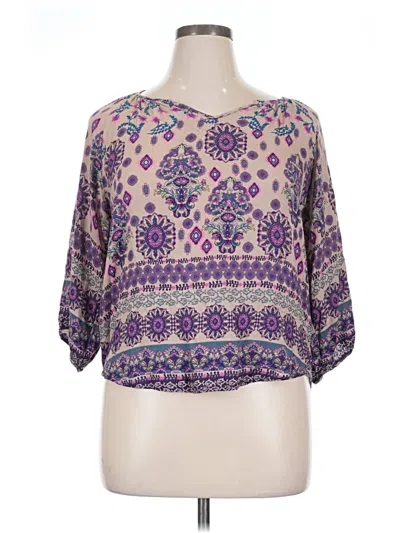 Pre-owned Verse 3/4 Sleeve Blouse In Purple