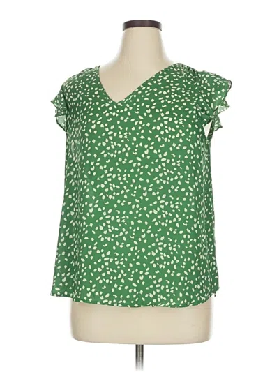 Pre-owned Verse Short Sleeve Blouse In Green