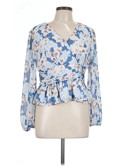 Pre-owned Versona 3/4 Sleeve Blouse In Blue
