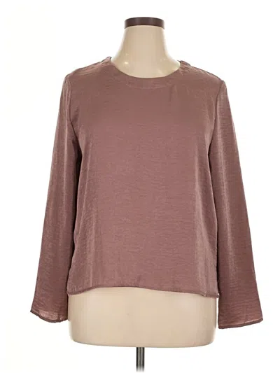 Pre-owned Versona 3/4 Sleeve Top Brown Boatneck Tops