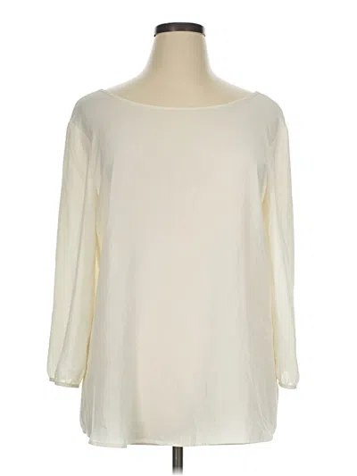Pre-owned Versona 3/4 Sleeve Top Ivory Boatneck Tops