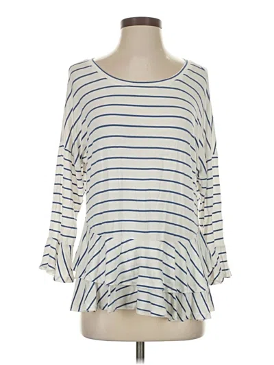 Pre-owned Versona 3/4 Sleeve T-shirt In White