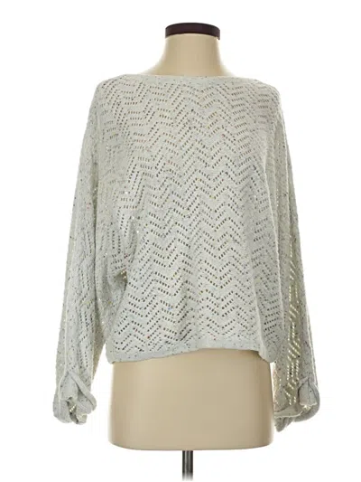 Pre-owned Versona Cardigan Sweater In Silver