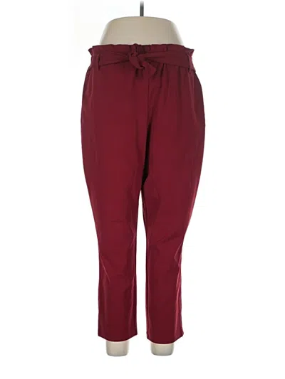 Pre-owned Versona Casual Pants In Burgundy