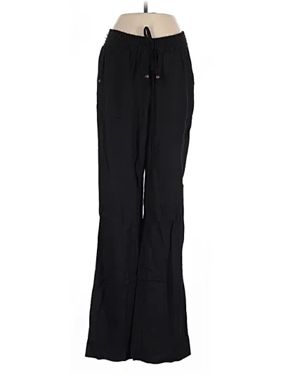 Pre-owned Versona Linen Pants In Black