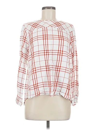 Pre-owned Versona Long Sleeve Blouse In White