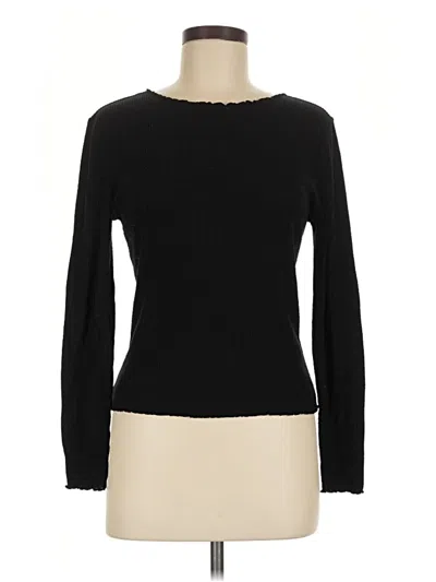Pre-owned Versona Long Sleeve Top Black Boatneck Tops
