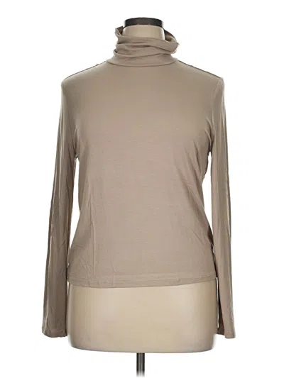 Pre-owned Versona Long Sleeve Turtleneck In Tan