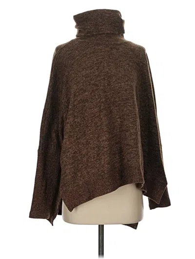 Pre-owned Versona Poncho In Brown