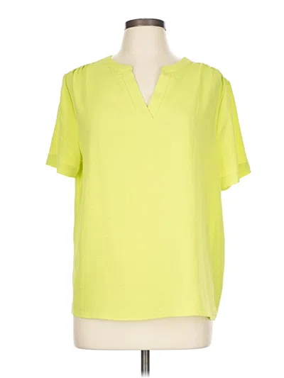 Pre-owned Versona Short Sleeve Blouse In Green