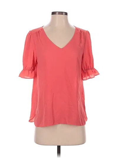 Pre-owned Versona Short Sleeve Blouse In Pink
