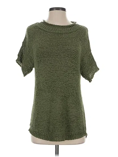 Pre-owned Versona Short Sleeve Top Green Boatneck Tops