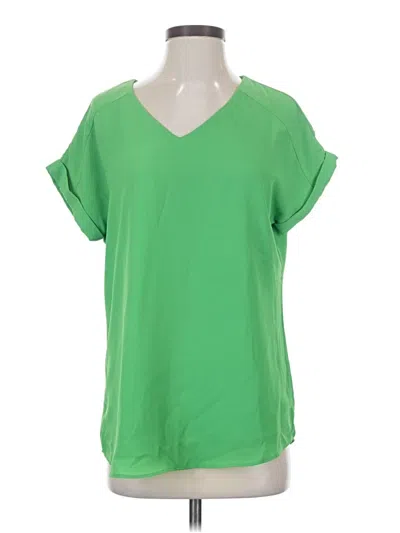 Pre-owned Versona Short Sleeve Top Green V-neck Tops