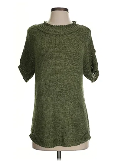 Pre-owned Versona Short Sleeve Turtleneck In Green