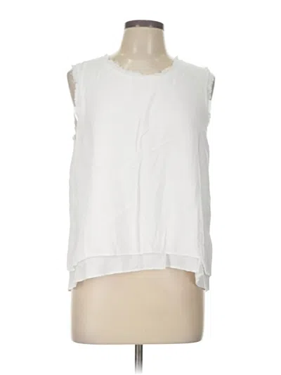 Pre-owned Versona Sleeveless Blouse In White