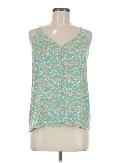 Pre-owned Versona Tank Top Teal Halter Neckline Tops In Blue
