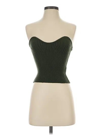 Pre-owned Versona Tube Top Green Strapless Neckline Tops