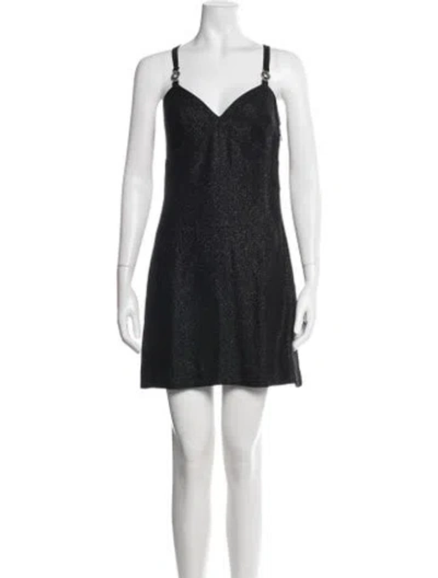 Pre-owned Versus 1990's Mini Dress W/ Tags In Black