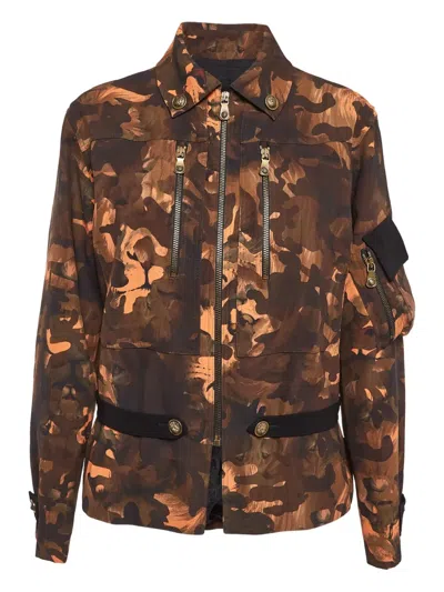 Pre-owned Versus 2016 Camouflage-print Jacket In Brown