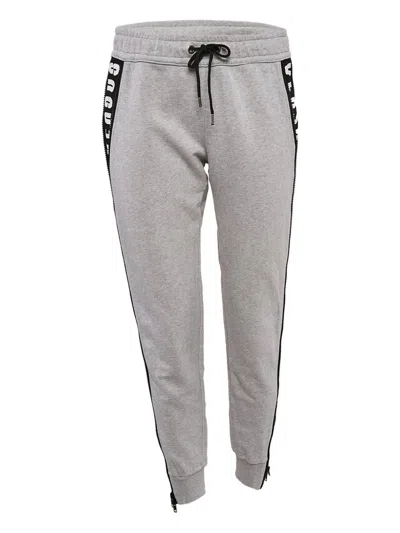 Pre-owned Versus 2017 Logo-tape Track Pants In Gray