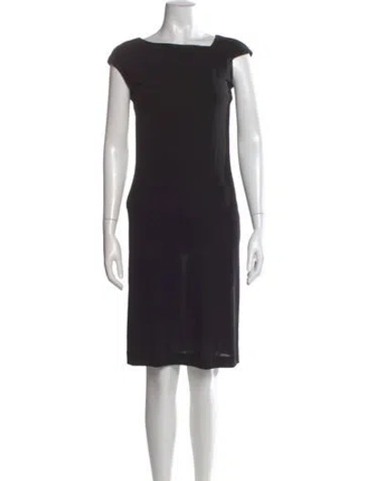 Pre-owned Versus Asymmetrical Knee-length Dress In Black