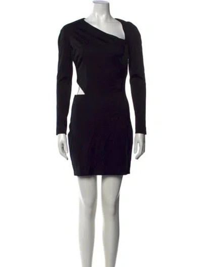 Pre-owned Versus Asymmetrical Mini Dress In Black