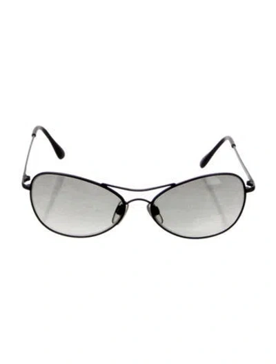 Pre-owned Versus Aviator Gradient Sunglasses In Black