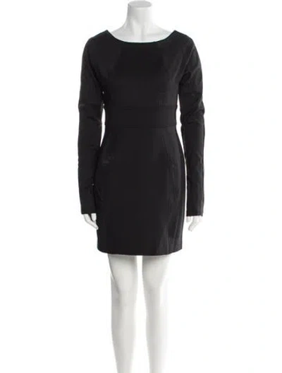 Pre-owned Versus Bateau Neckline Mini Dress In Black