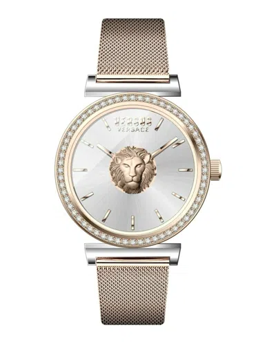 Versus Brick Lane Crystal Watch In Gold