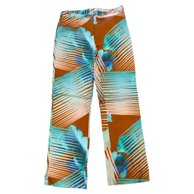 Pre-owned Versus By Gianni Versace Multicoloured Cotton Pants In Gray