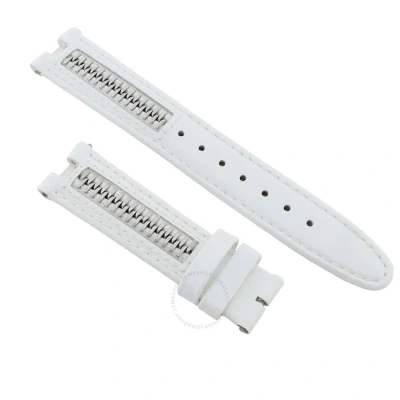Versus By Versace 18 Mm Mm Watch Band Vrs-sob010014 In White