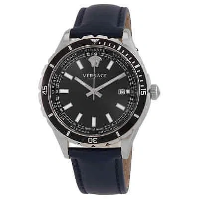 Pre-owned Versus By Versace Hellenyium Quartz Black Dial Men's Watch Ve3a00220