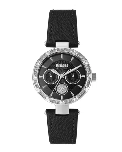 Versus By Versace Sertie Crystal Watch In Black
