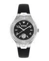 Versus Vittoria Crystal Leather Watch
