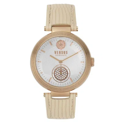 Pre-owned Versus By Versace Ladies Watch Wristwatch Star Ferry Vsp791218 Leather