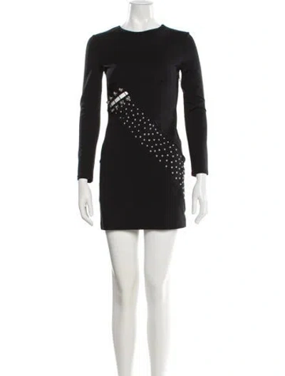 Pre-owned Versus Crew Neck Mini Dress In Gray