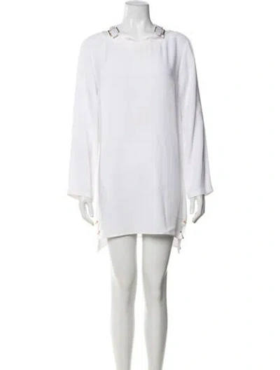Pre-owned Versus Crew Neck Mini Dress In White