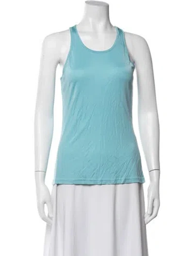 Pre-owned Versus Crew Neck Sleeveless Top In Blue
