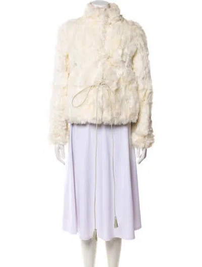 Pre-owned Versus Faux Fur Jacket In Neutral