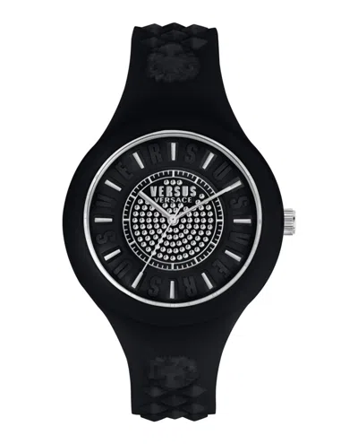 Versus Fire Island Crystal Strap Watch In Multi