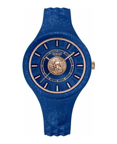 Versus Fire Island Lion Gli Strap Watch In Blue