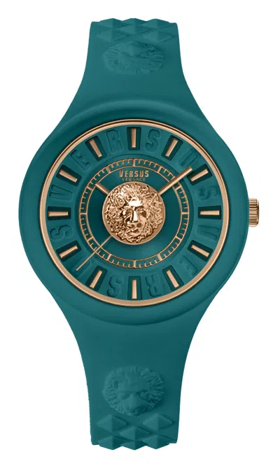 Versus Fire Island Lion Strap Watch In Multi