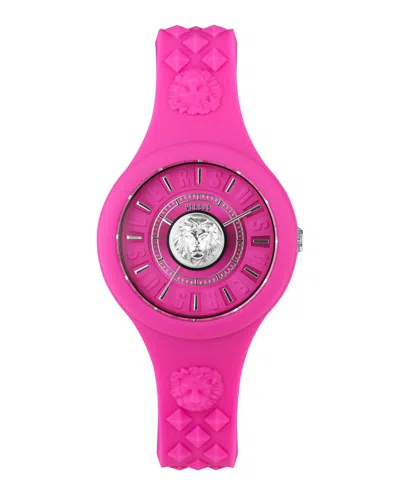 Versus Fire Island Lion Strap Watch In Multi