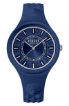 Versus Fire Island Silicone Strap Watch, 39mm In Blue