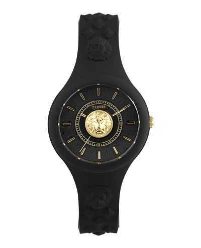 Versus Fire Island Silicone Watch In Black